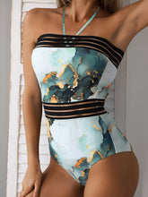 Maillots de bain Maillot de bain une pièce imprimé dos nu avec empiècement en maille